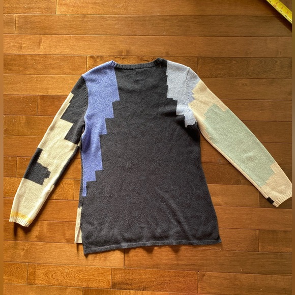 Nic + Zoe Sweater in Blue, White, Light Grey, Black and Yellow, Women’s Size S - Picture 7 of 11